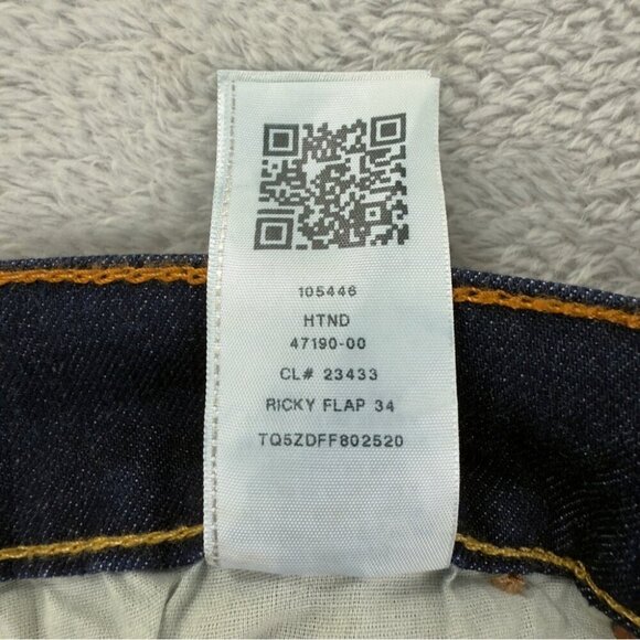 True Religion NWT Men's Sz 38x34 Ricky Flap 34 Relaxed Straight SN 105446 Denim - Picture 9 of 12